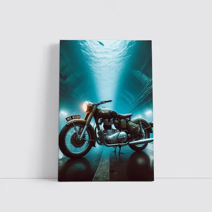 Royal Enfield Classic Underwater Tunnel Scene