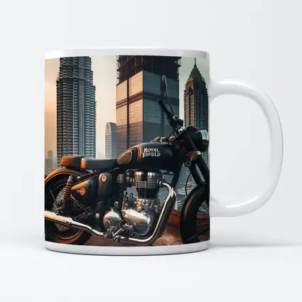 Royal Enfield Classic City Skyline Background