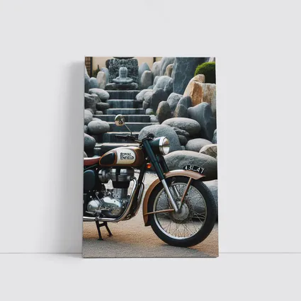 Royal Enfield Classic Motorcycle Stone Garden