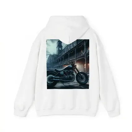 Dark Bobber Motorcycle Moody Gothic Street Scene