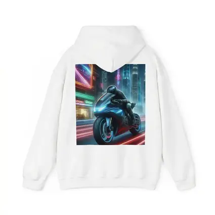 Futuristic Sport Bike Neon Cyberpunk City Night