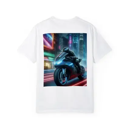 Futuristic Sport Bike Neon Cyberpunk City Night