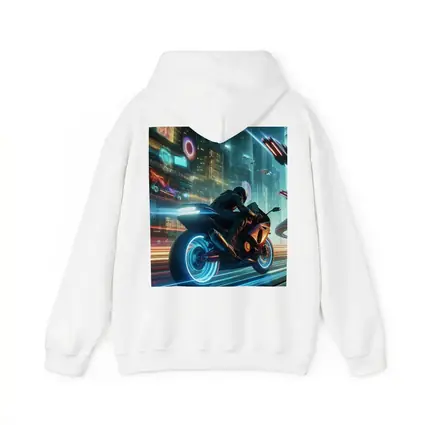Cyberpunk Sport Bike Neon Futuristic City