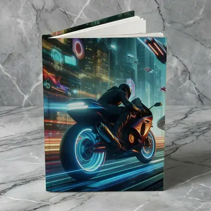 Cyberpunk Sport Bike Neon Futuristic City