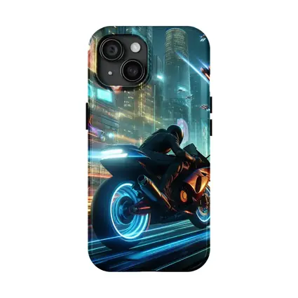Cyberpunk Sport Bike Neon Futuristic City