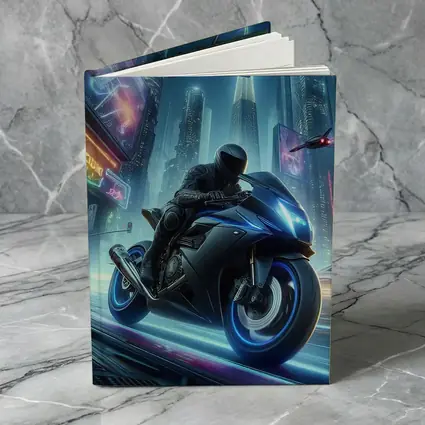 Cyberpunk Sport Bike Neon City Night