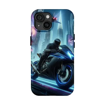 Cyberpunk Sport Bike Neon City Night