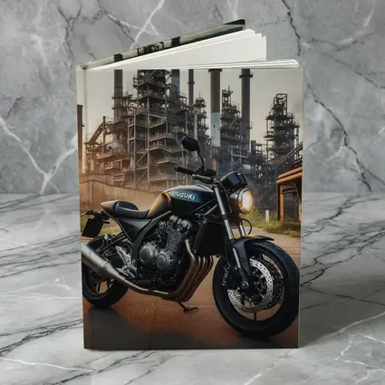 Suzuki Naked Bike Industrial Factory Background