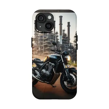 Suzuki Naked Bike Industrial Factory Background