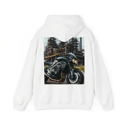 Black Naked Bike Industrial Refinery Background