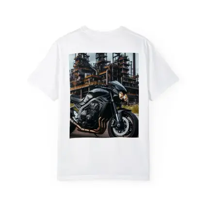 Black Naked Bike Industrial Refinery Background