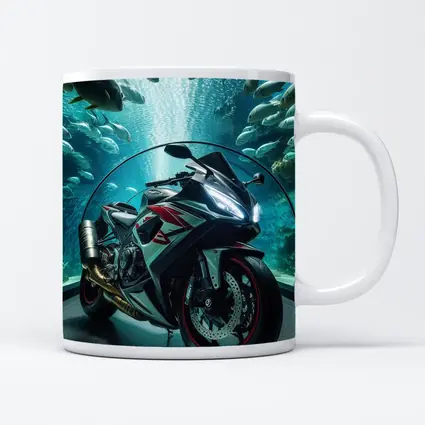 Sport Bike Superbike Inside Aquarium Fish Tank