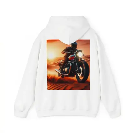 Scrambler Motorcycle Rider Desert Sunset Dunes