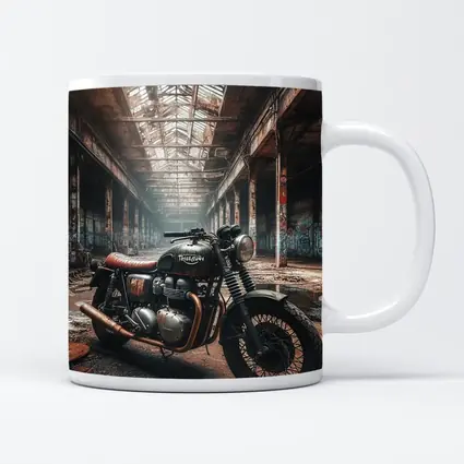 Triumph Motorcycle Abandoned Factory Urban Setting