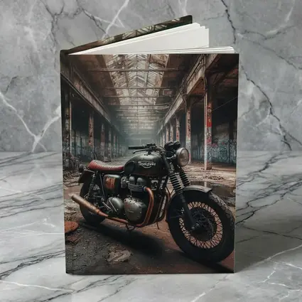 Triumph Motorcycle Abandoned Factory Urban Setting