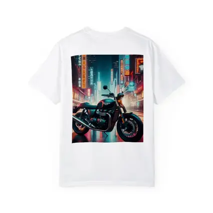 Triumph Motorcycle Neon City Street Night