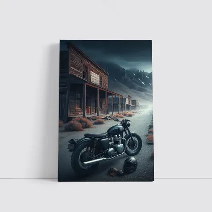 Cafe Racer Motorcycle Abandoned Western Ghost Town