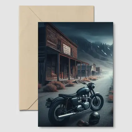 Cafe Racer Motorcycle Abandoned Western Ghost Town