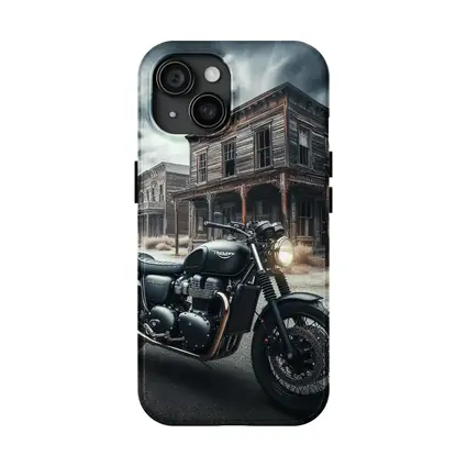 Triumph Bobber Motorcycle Abandoned Ghost Town