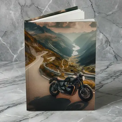 Triumph Cafe Racer Mountain Road Winding Valley