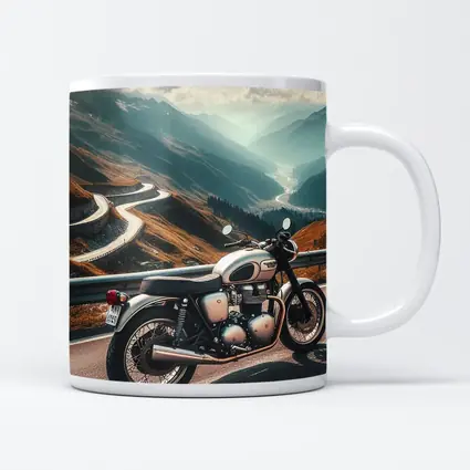 Triumph Bonneville Classic Motorcycle Mountain Road
