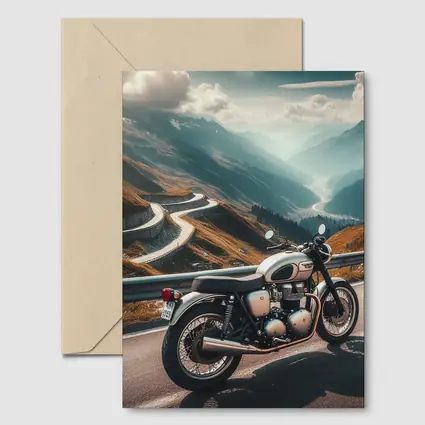 Triumph Bonneville Classic Motorcycle Mountain Road