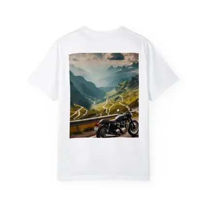Classic Motorcycle Mountain Road Winding Landscape