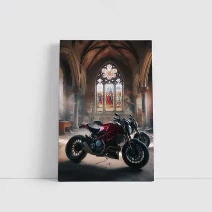 Ducati Streetfighter Inside Abandoned Gothic Church