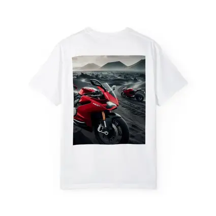 Ducati Superbike Red Volcanic Desert Landscape