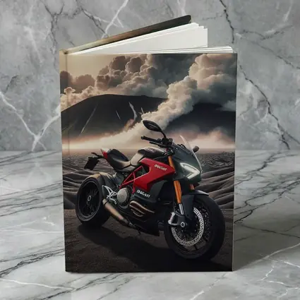 Ducati Streetfighter Red Motorcycle Desert Clouds