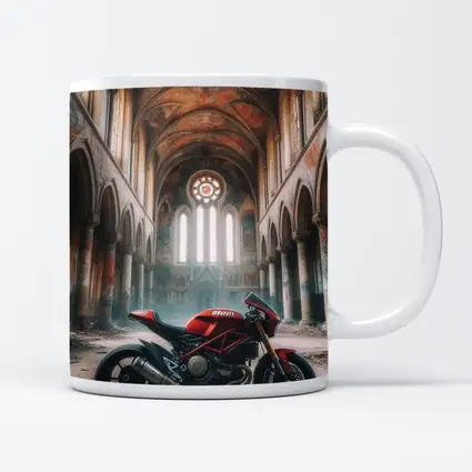 Ducati Streetfighter Red Inside Abandoned Church