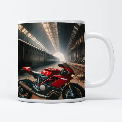 Ducati Sport Bike Abandoned Train Station