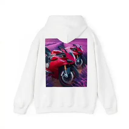 Red Ducati Superbike Lavender Field Background