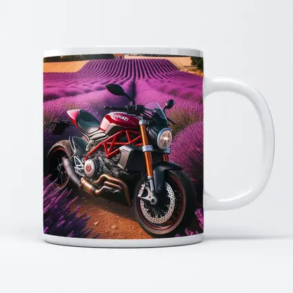 Ducati Monster Red Naked Bike Lavender Fields