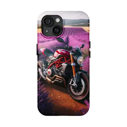 Ducati Monster Red Naked Bike Lavender Fields