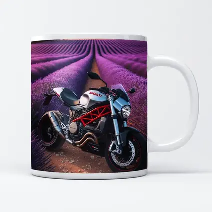 Ducati Monster Motorcycle Lavender Field Background