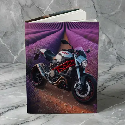Ducati Monster Motorcycle Lavender Field Background