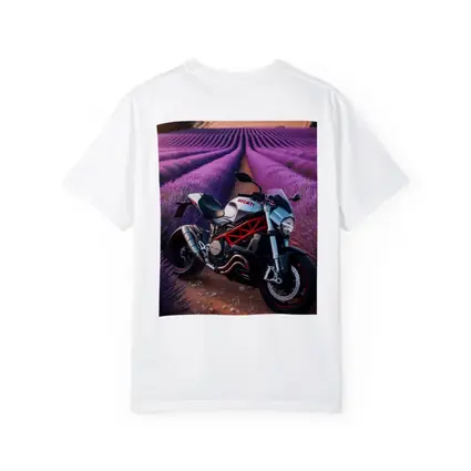 Ducati Monster Motorcycle Lavender Field Background