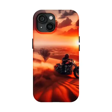 Harley Davidson Cruiser Desert Sunset Ride