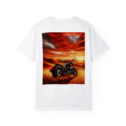Harley Davidson Cruiser Motorcycle Desert Sunset