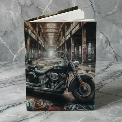 Harley Davidson Chopper Abandoned Industrial Warehouse