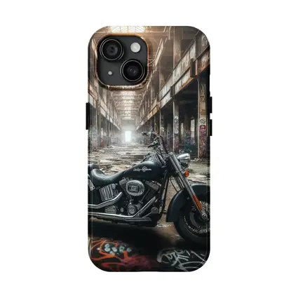 Harley Davidson Chopper Abandoned Industrial Warehouse