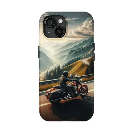 Harley Davidson Cruiser Riding Mountain Road
