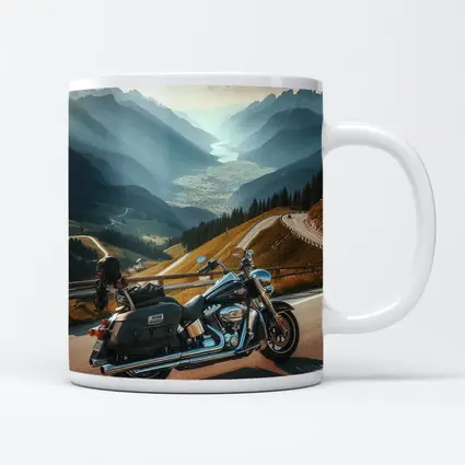 Harley Davidson Touring Motorcycle Alpine Mountain Road
