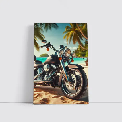 Harley Davidson Cruiser Motorcycle Tropical Beach