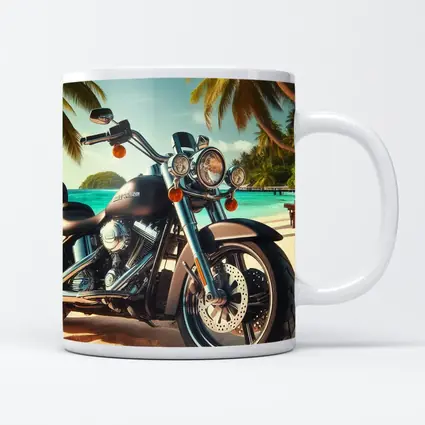 Harley Davidson Cruiser Motorcycle Tropical Beach