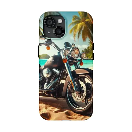 Harley Davidson Cruiser Motorcycle Tropical Beach