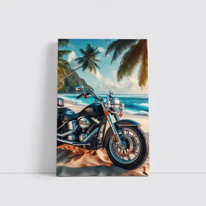 Harley Davidson Cruiser Motorcycle Tropical Beach
