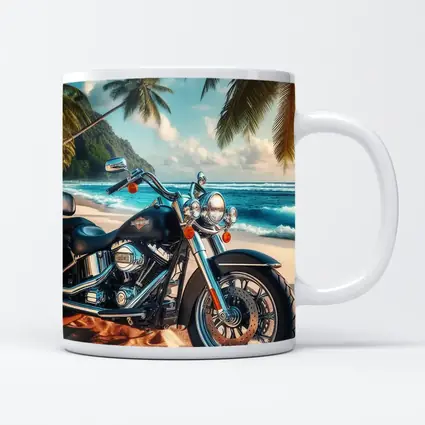 Harley Davidson Cruiser Motorcycle Tropical Beach