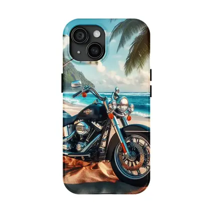 Harley Davidson Cruiser Motorcycle Tropical Beach